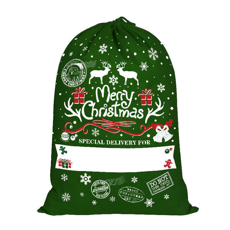 2023 Drawnstring 50x70 Soft Kids Red Santa Sack met touw Alle seizoenen OEM/ODM Acceptabel