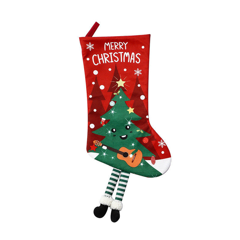 Open sluitend type kerst sokken decoratie sneeuwman cadeautag voor open haard hanger