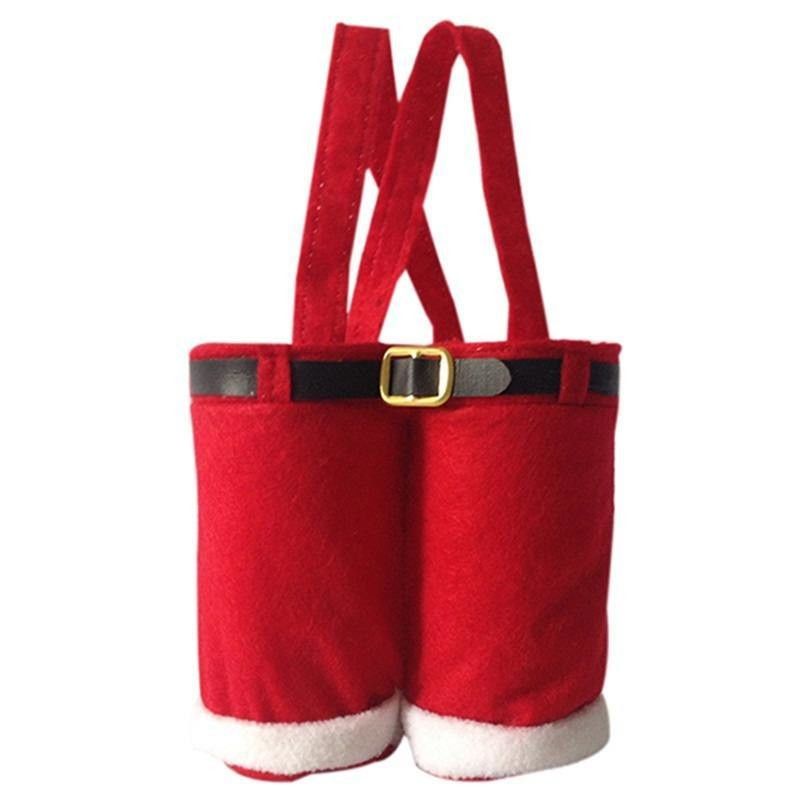 Kerstman broek geschenkzakken voor feestdagen cadeautjes snoepzak kerstversieringen
