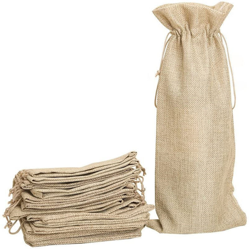 Aanvaardbaar OEM/ODM Natuurkleurige Jute Pouch Draughtring Bag voor milieuvriendelijke hennepopslag