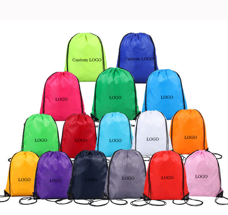 Mode stijl Custom gerecycled polyester drawstring gymtas voor sport en fitness