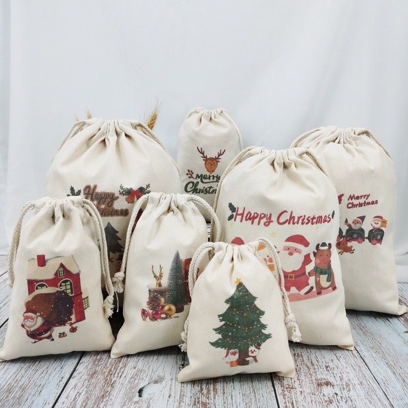 Sublimatie blanke kerstman zakken voor cadeautjes decoratie Middelgrootte 30-50cm Acceptabel OEM/ODM