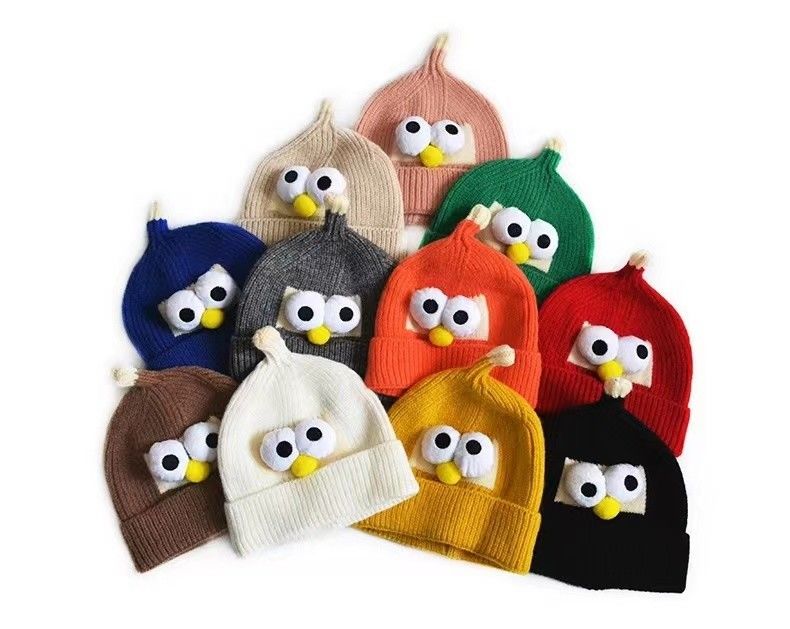 Unisex winter cartoon wol hoed kat broeder breien ooghoed voor jongens en meisjes trend