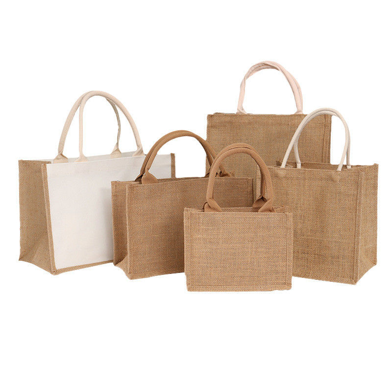 Acceptabele OEM/ODM Jute Bag met Custom Logo voor herbruikbare Eco Friendly Shopping op het strand