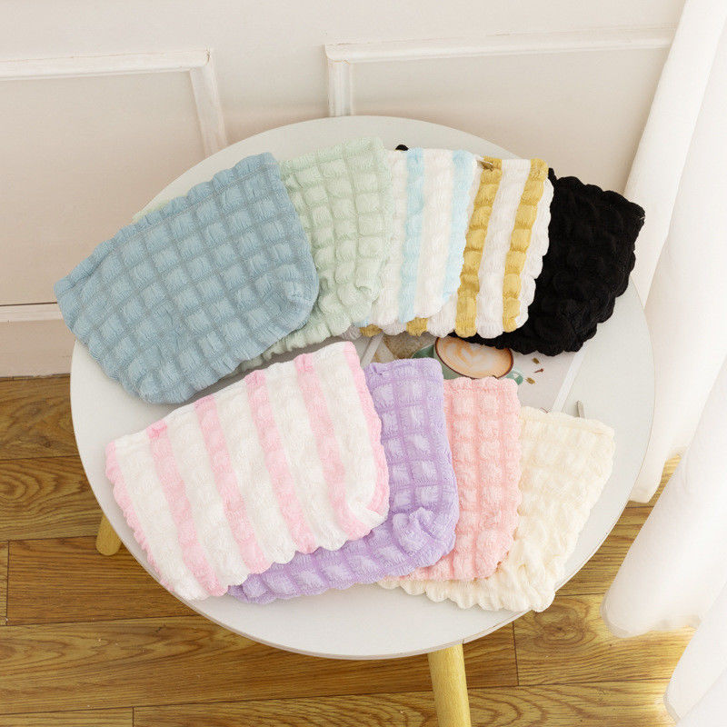 OEM/ODM Acceptabel Schattige Puffy Mesh Cosmetische Tas voor Mini Canvas Reis Toiletten Handtassen