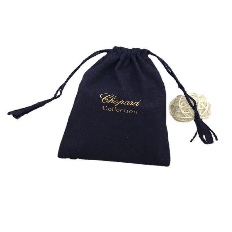 Design Kleine Luxe Stof Fluweel Juwelen Trekknoer Tas Verpakkingszak En Doos Met Logo