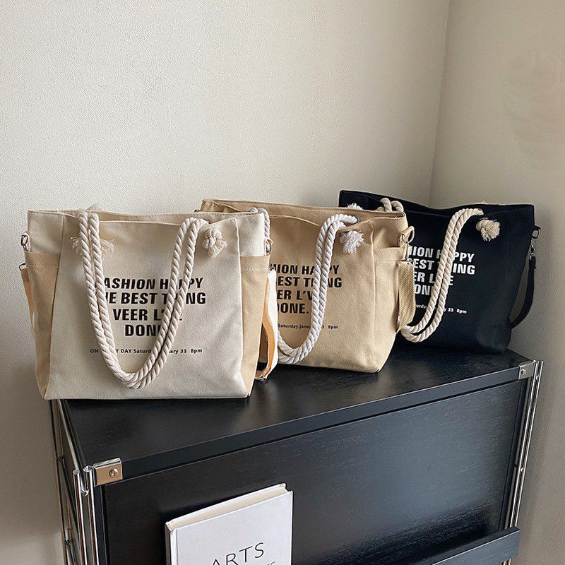 Unisex waterdicht Luxe Canvas Corduroy Tote Bag voor aangepaste kleur