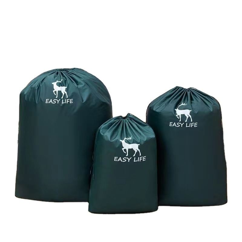 Custom logo vouwbare nylon waszakken manden voor opslag wassen trekband OEM/ODM
