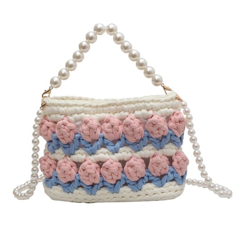 Handgemaakte gebreide gebreide schouder en sling tassen voor vrouwen Custom logo aanvaard