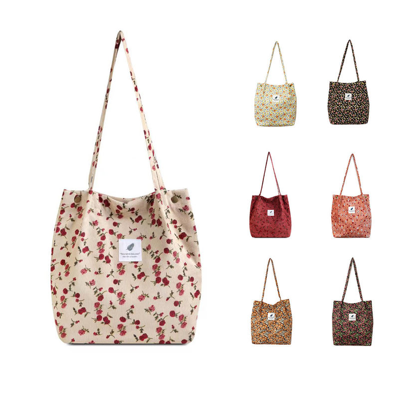 Open sluiting Corduroy Tote Bag Perfect voor vrouwen kantoor school winkelen en reizen behoeften