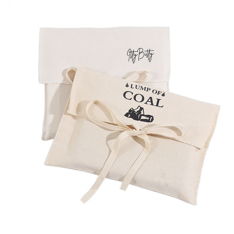 Eco-vriendelijk Custom Logo Printed Cotton Envelope Bag voor Organic Envelope Dust Bag