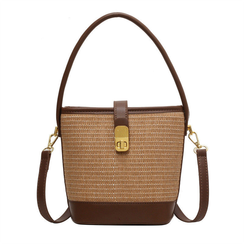 Geen Decoratie Geweven Basket Tote Bags Custom Designer Handtassen voor dames en meisjes