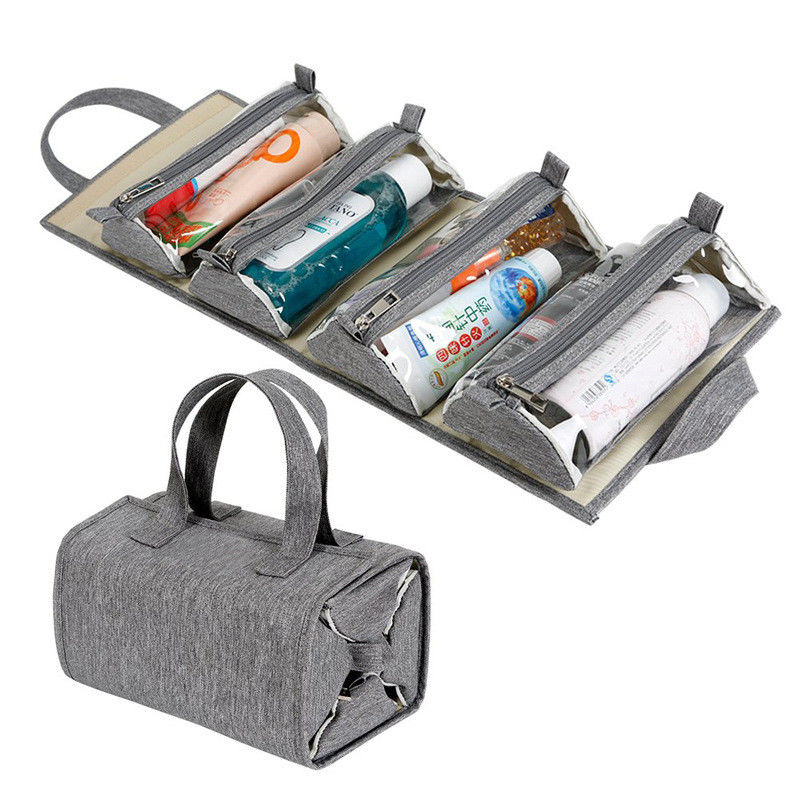 Zipper sluiting hangend roll-up make-up tas reis toilettoestellen kit organisator voor vrouwen
