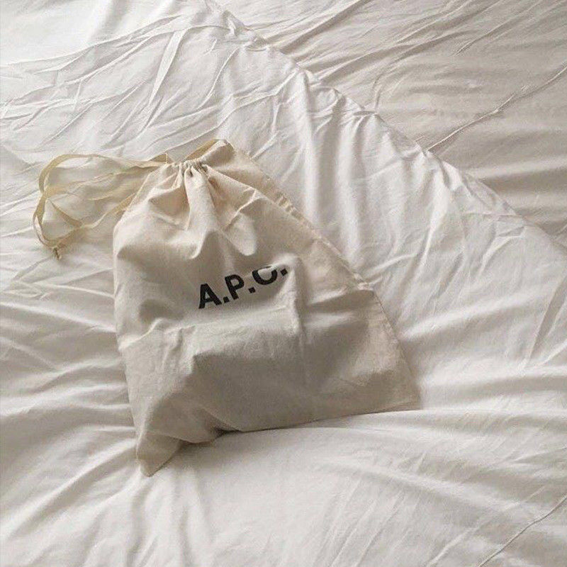 Custom Logo Print Canvas Cotton Drawstring Schoenenzak voor cadeauopslag Medium Size 30-50cm