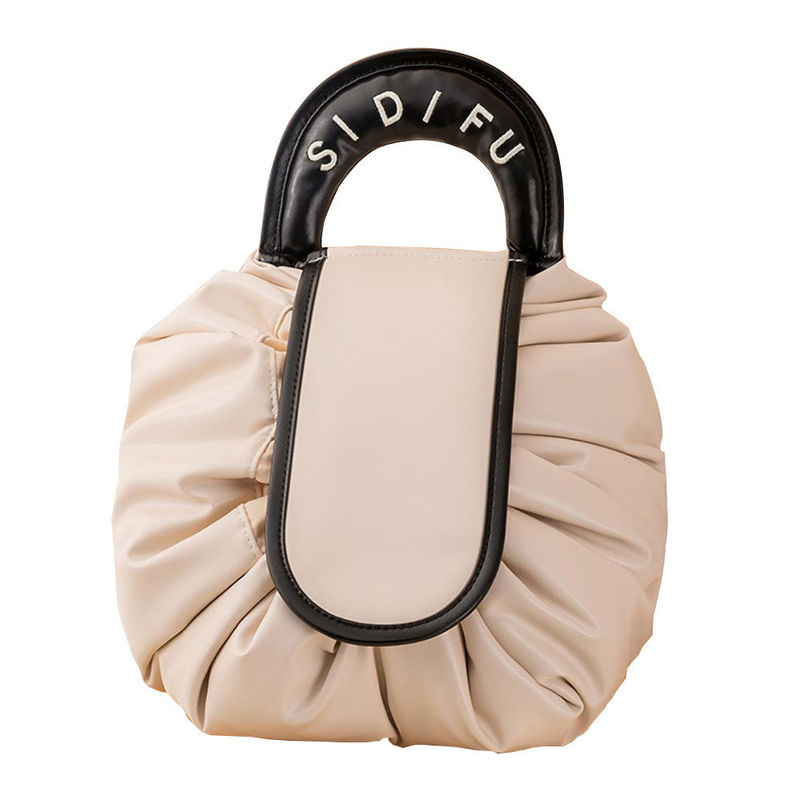 Custom Logo Design PVC Make-up Bag Solid Pattern Type Drawstring Toiletry Travel Bag