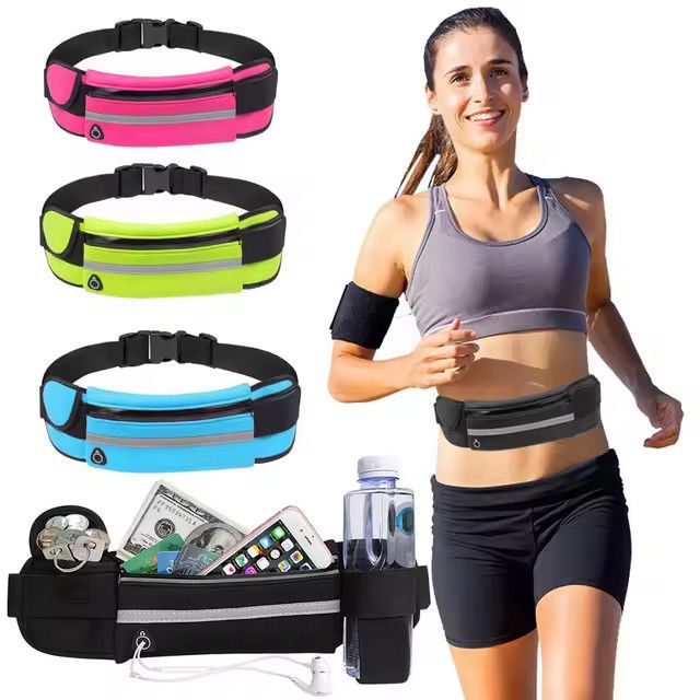 Buiten Neopreen Waterdicht Wandelen Fietsen Lopen Gordel Taille Tas Aanpassing Kleur