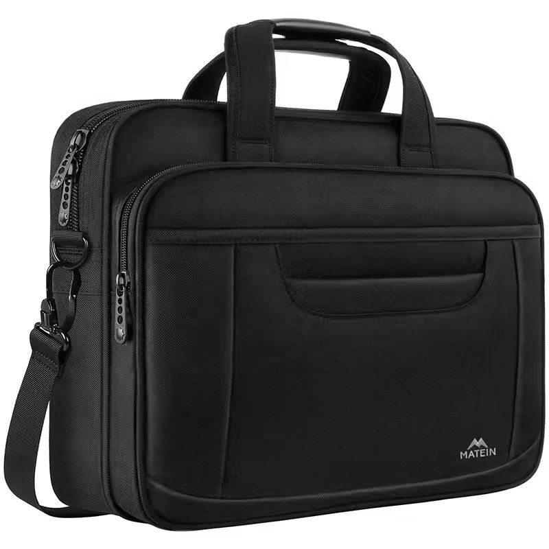 Customized Soft Bag Men Messenger Bag voor zakelijk kantoor Advocaat Attache Case in zwart