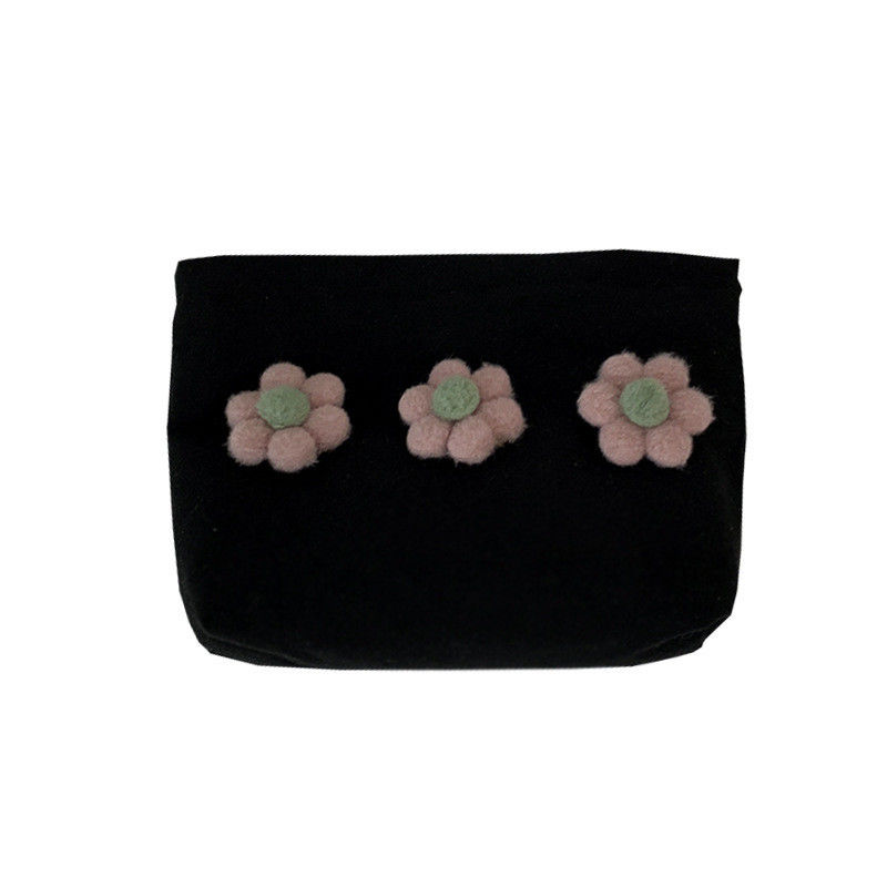 Kleine blanke rits katoenen doek cosmetische make-up zak met logo voor aangepaste kleur