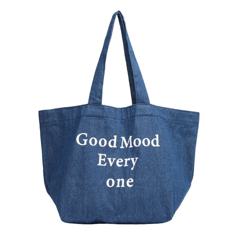 Alle seizoenen vintage denim brief tas op maat voor grote capaciteit en meer