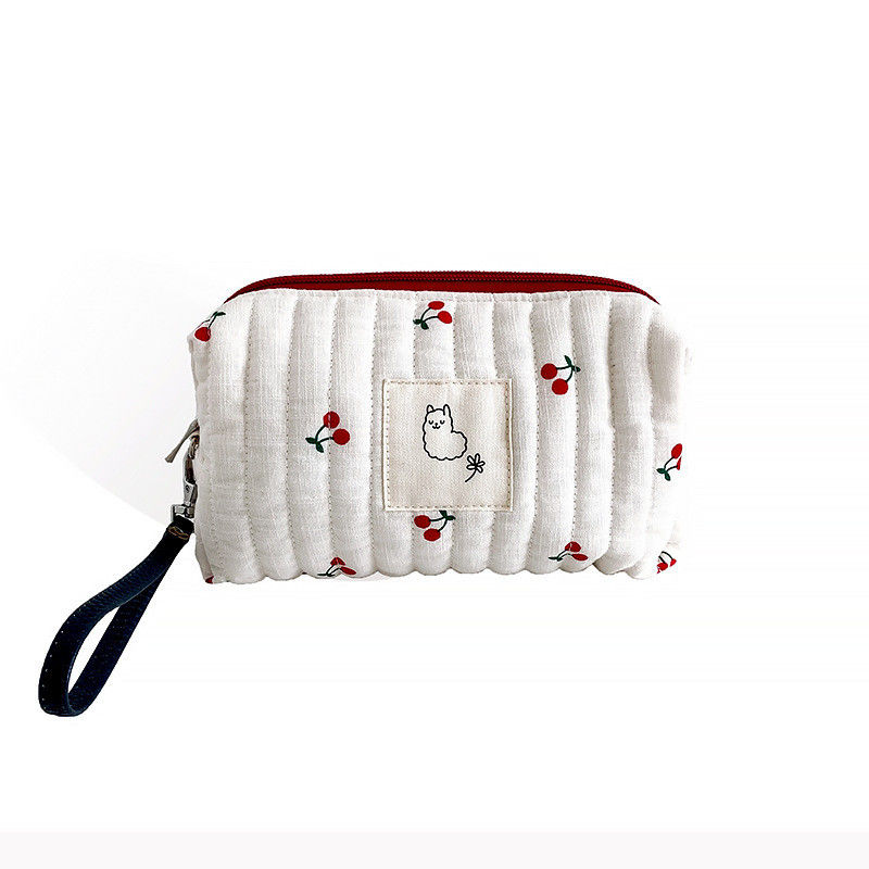 Gepersonaliseerde kleur mode stijl reis make-up tas katoen doek zak toiletdoek
