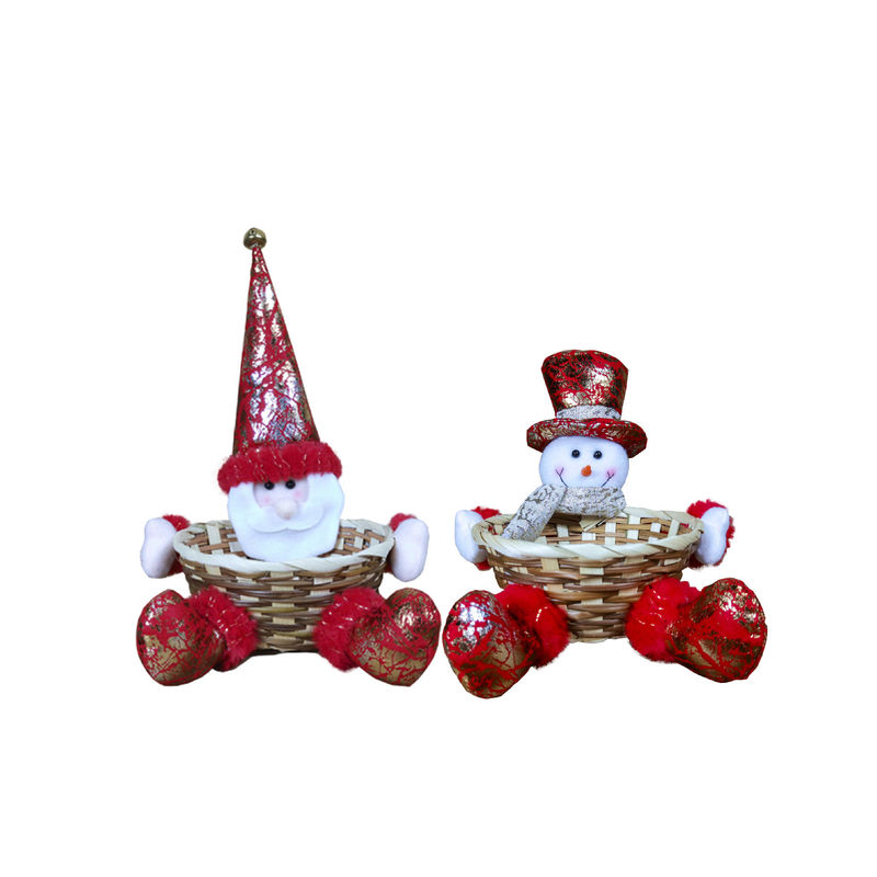 Aanvaardbaar OEM/ODM Custom Christmas Desktop Decoration Candy Basket voor thuiscadeau