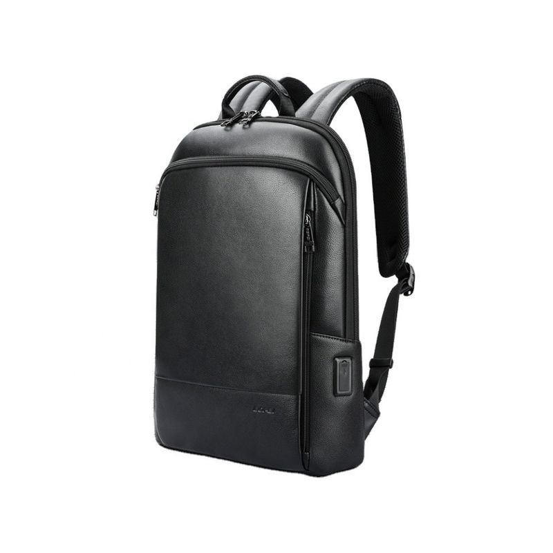 Aanpassen Mensen Large Capacity Leather Laptop Rugzak met Anti-Diefstal USB Charging Port