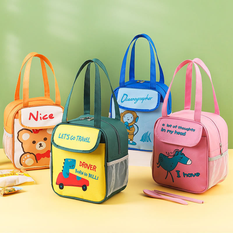 Geïsoleerde tas voor kinderen Draagbare handgreep Schattige lunchdoos Tas OEM/ODM Acceptabel
