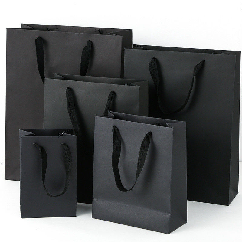 Op maat gedrukt logo Luxe winkelshop Papier geschenkzakken Op maat geschenk verpakking