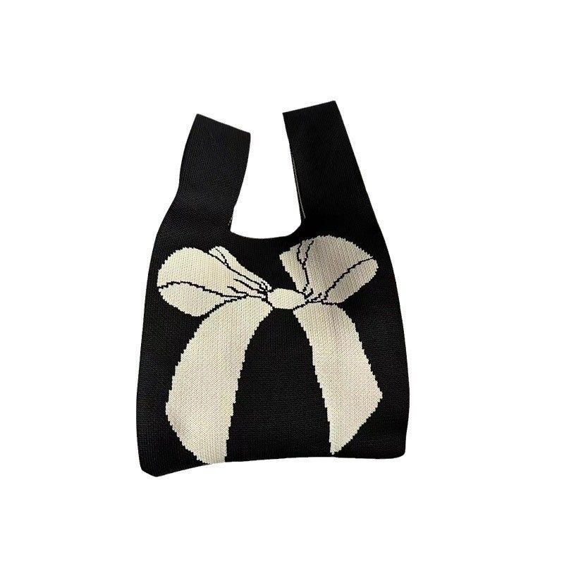 Gepersonaliseerd Tote Bag Design Gebreide biologische katoenstof met milieuvriendelijke boogknop