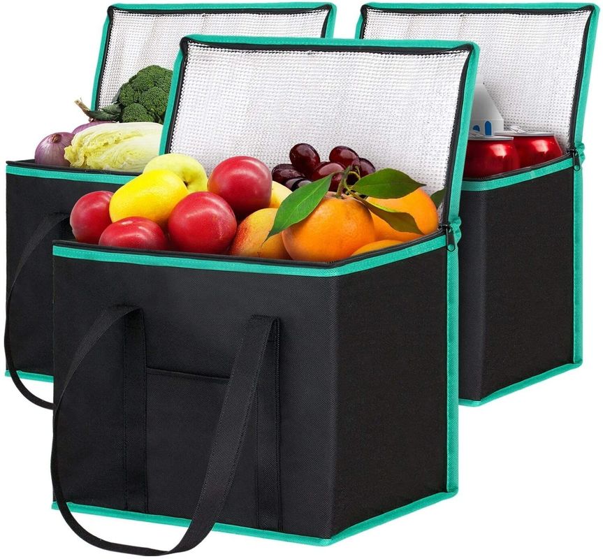 Gepersonaliseerd logo Geïsoleerd Tote Food Delivery Bag Gepersonaliseerd logo Vaste kleur Patroon Type