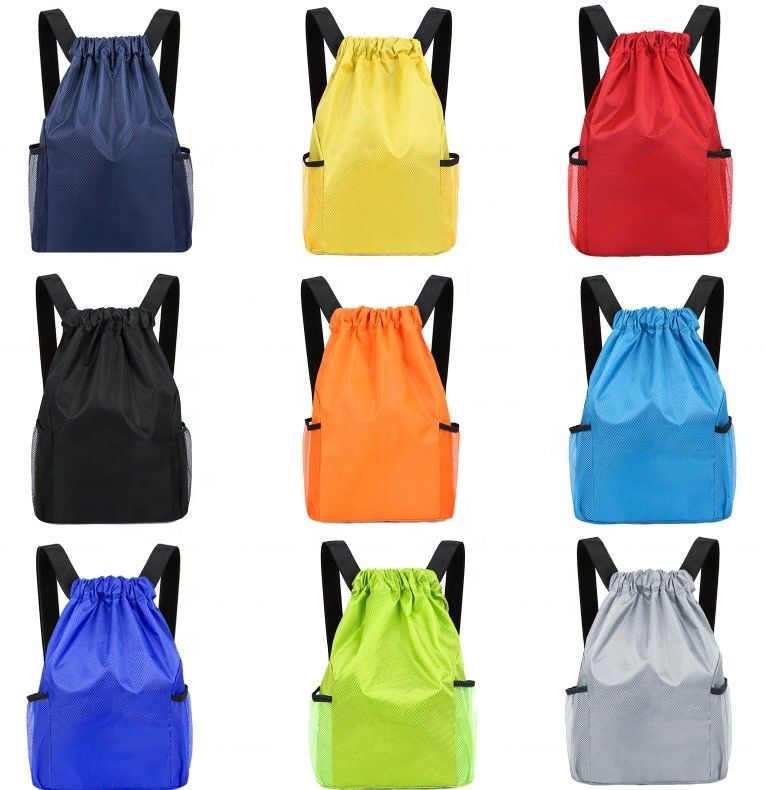 Gepersonaliseerde kleuren waterdichte trekstreng rugzak voor buiten avonturen en sporten