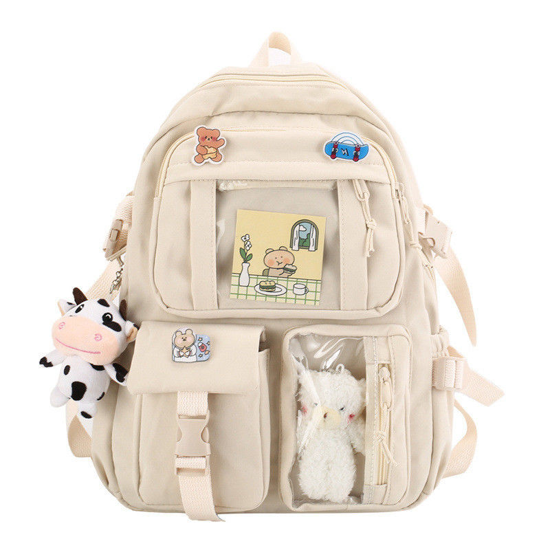 Gepersonaliseerde kleur Koreaanse rugzak Chinese schattig chique Kawai schooltassen voor middelbare school tiener meisje