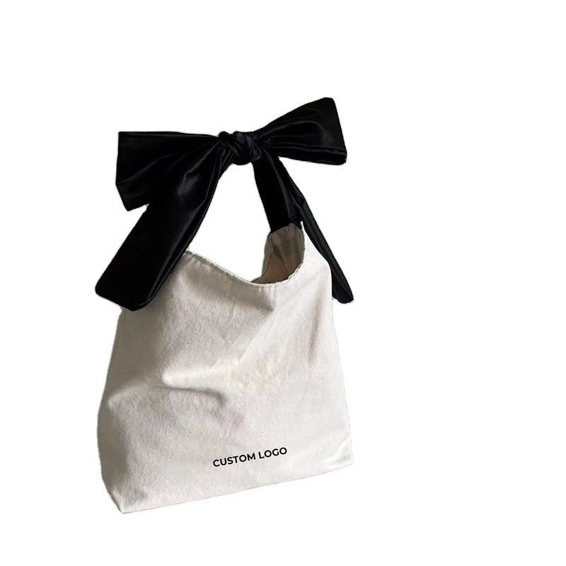 Polyester bekleding milieuvriendelijk gerecycled zwart handvat Custom logo Printed Shopping Tote Bag