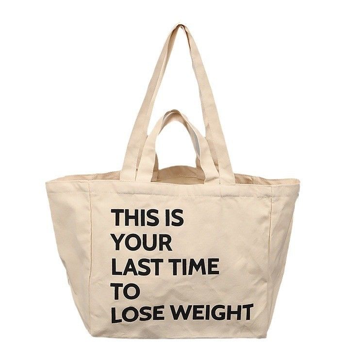 Grote capaciteit Canvas Shopping Crossbody Tas met cartoonpatroon en rits sluiting