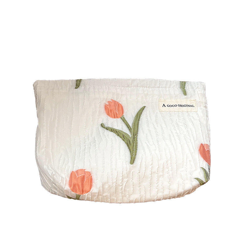 Gepersonaliseerd Logo Reis Cotton Canvas Make-up Bag voor vrouwen Mode Stijl Cosmetische Tas