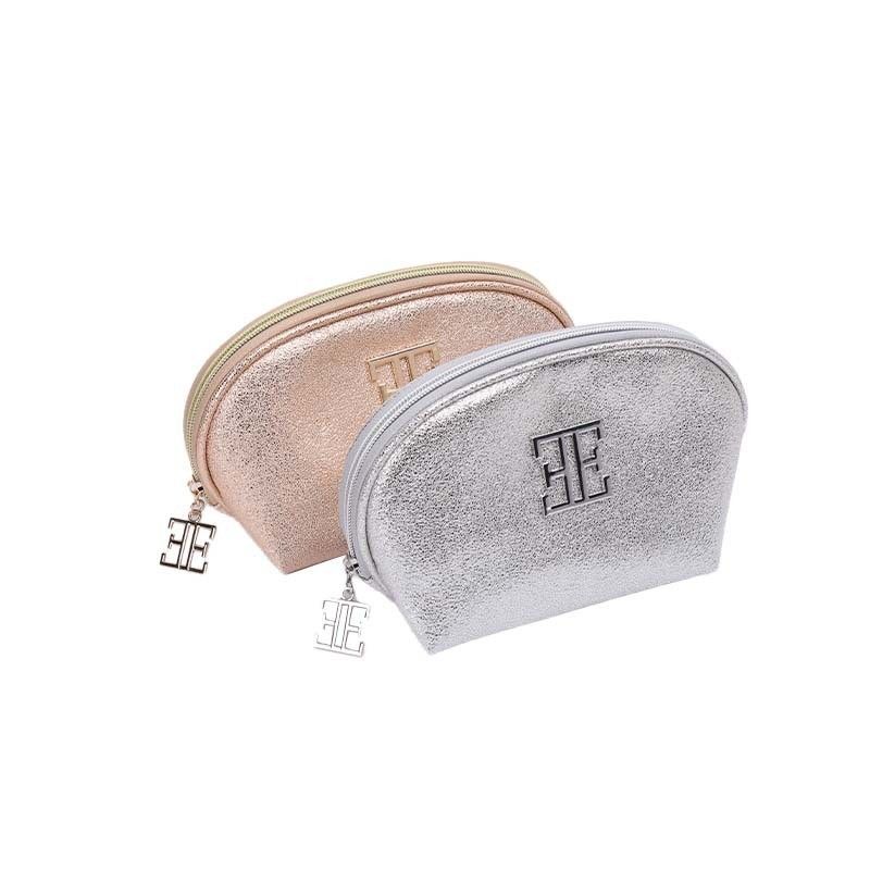Op maat gemaakte logo cosmetische tassen hoogwaardige multifunctionele draagbare PU make-up tas met rits