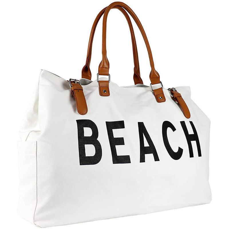 Custom Canvas Tote Bag 2023 Design Grote strandtas voor vrouwen waterdicht en zanddicht