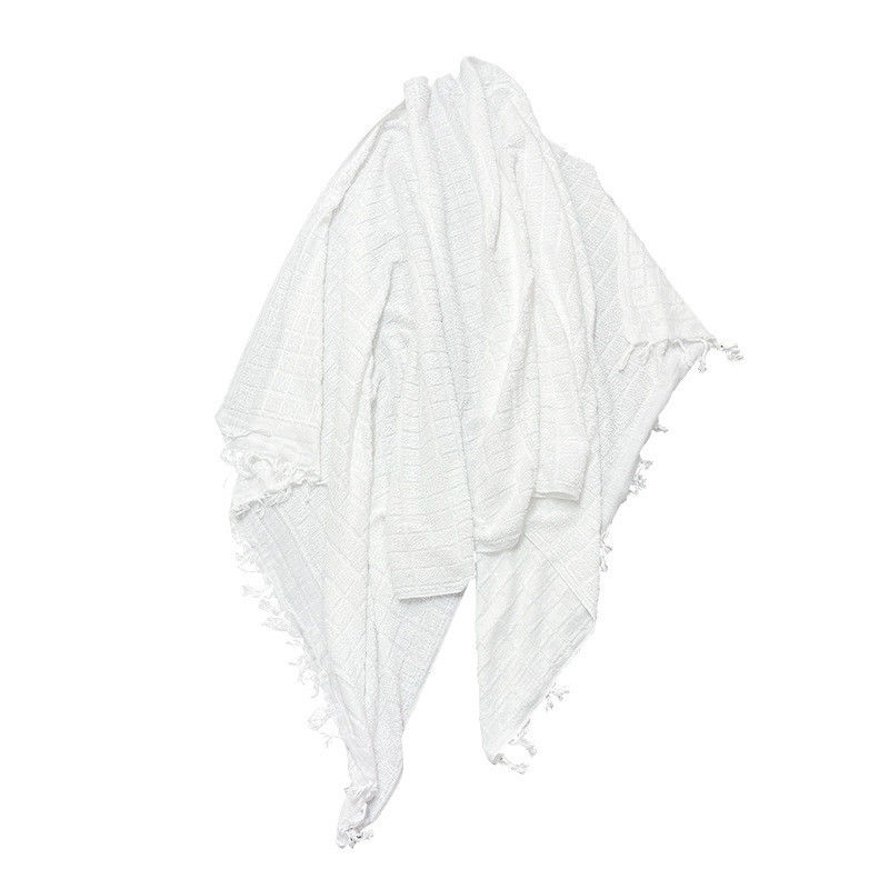 Polyester moslim witte kleur Ihram handdoek voor mannen voor Hajj/Ehram en anderen Patroon type