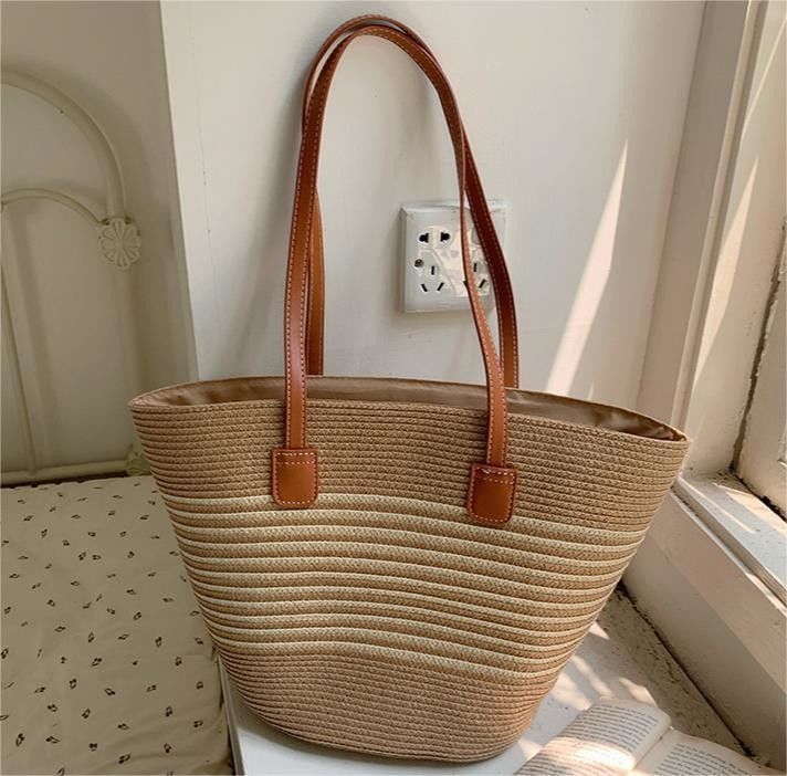 Nieuwste modieuze Mexicaanse Franse Basket Straw Weave Beach Bags 2024 Tote Bag voor vrouwen