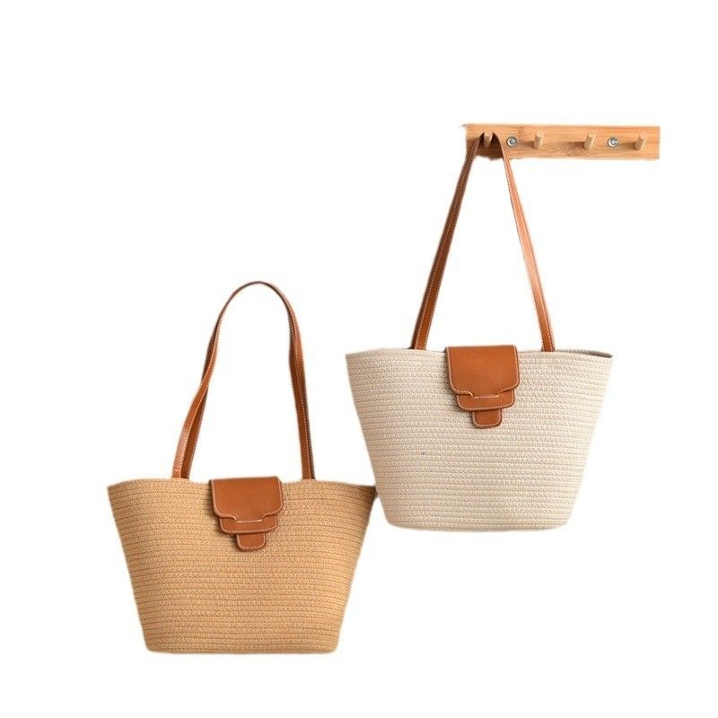 Acceptabele OEM/ODM aangepaste kleur vrouwen stro strandtas voor zomerreizen