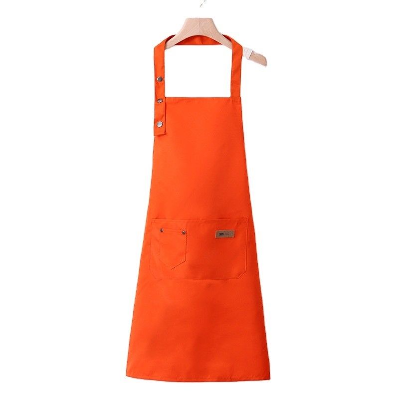 Geslachtsneutraal Canvas Cotton Schort met Custom LOGO Waterdicht Keuken Bib Werk Schort