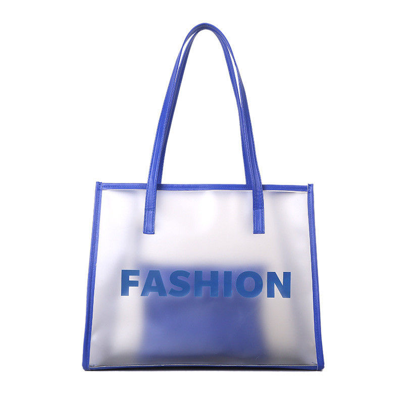 Logo Gepersonaliseerd Logo Mode PVC Tote Winkeltas voor transparante productverpakking