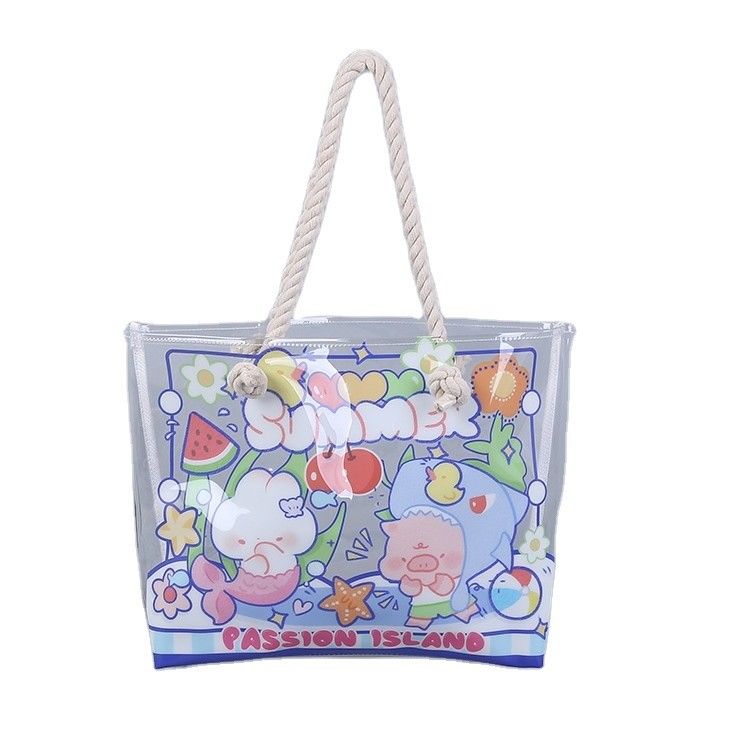 All Seasons Waterdicht Strand Tote zwembadtas voor vrouwen Dames Grote Gym Tote PVC Handtas