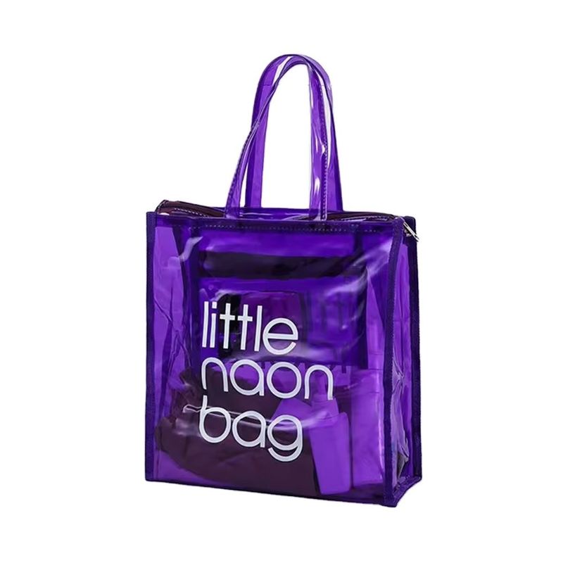 Transparante PVC Tote Bag voor Summer Beach Custom Logo Waterdicht Grote Grootte Candy Color
