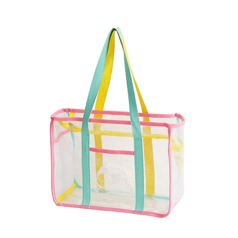 Transparante PVC-tas, heldere snoepkleuren, U-vormige handtas voor vrouwen
