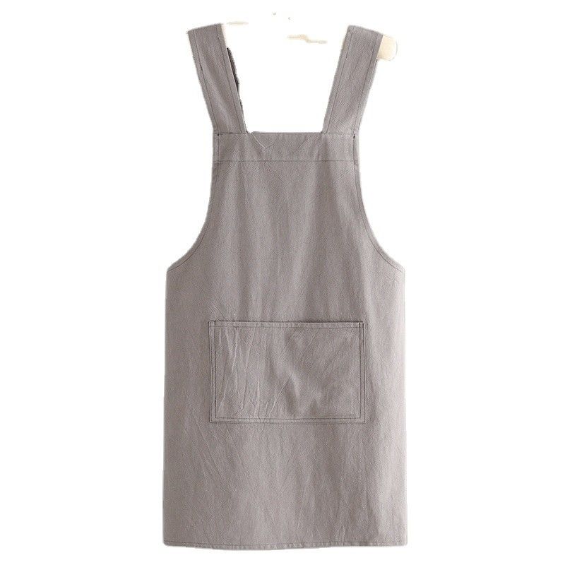 Aanpassen Keuken Cotton Linnen Schort Met Logo Huis Schort Voor Werk Bar Bib Canvas Schort