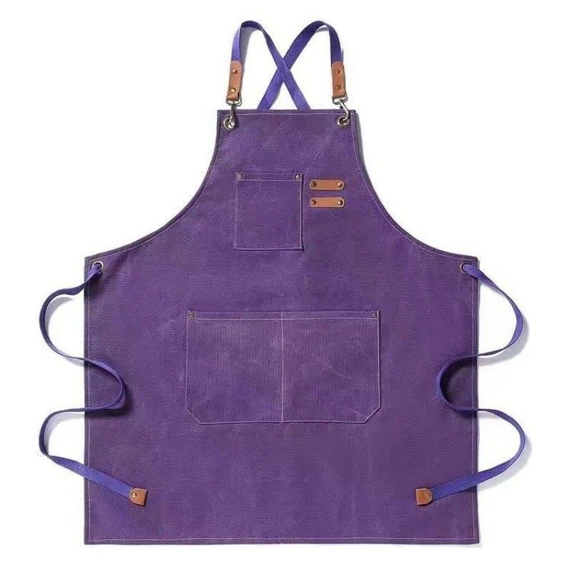Dagelijks Leven Chef Werk en Nuts Schort Custom Logo Cotton Canvas Tool Schort met zakken