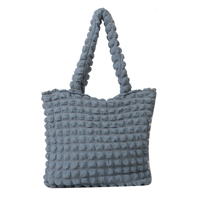 Persoonlijkheid Bubble Flower Quilted Underarm Tote Shopping Bag Wrinkle Cloud Bags voor vrouwen