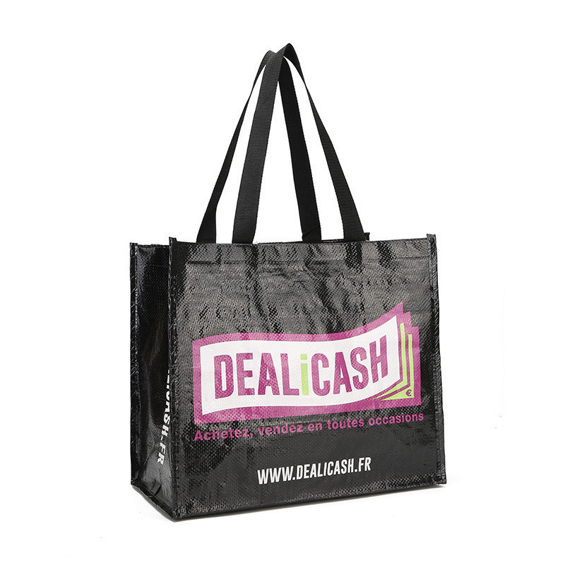 Custom Size Fashion Tote Bag met multi-color logo gedrukt gelamineerd PP geweven materiaal