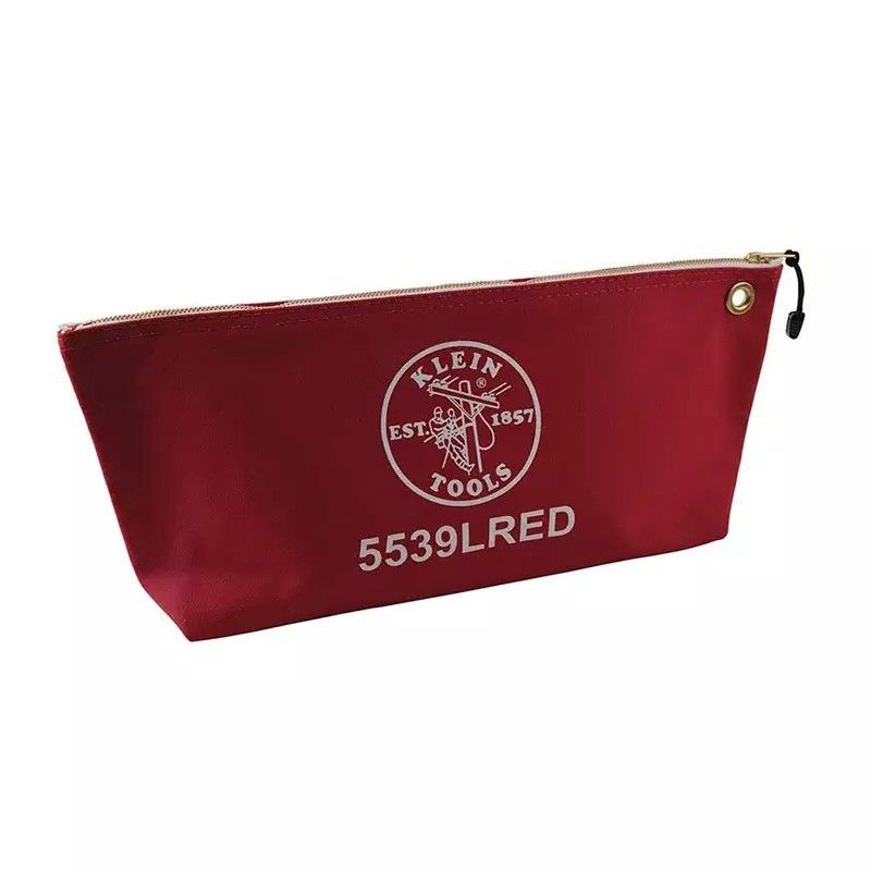 16 oz. Canvas Tool Multipurpose Pouch Tote Bag met metalen rits en RPET materiaal